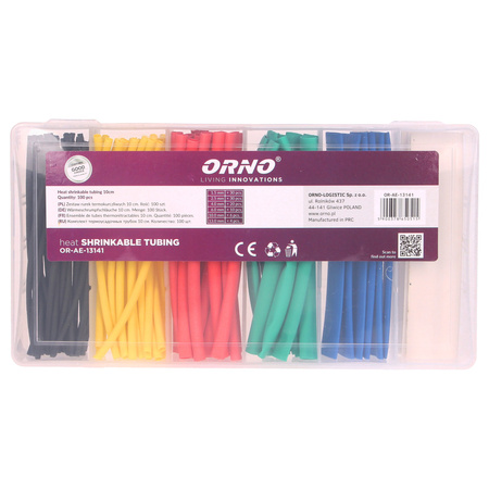 Zestaw rurek termokurczliwych 100 szt OR-AE-13141