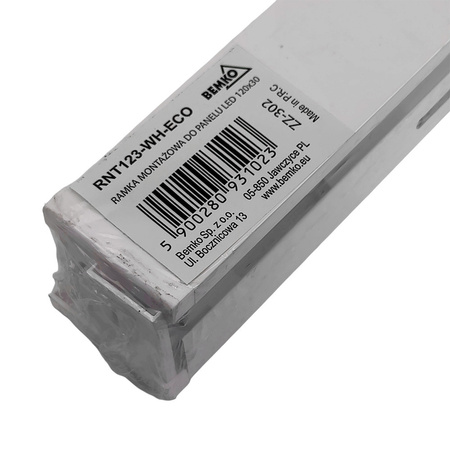 Ramka montażowa do panelu LED 120x30 biała aluminium C71-RNT123-WH-ECO