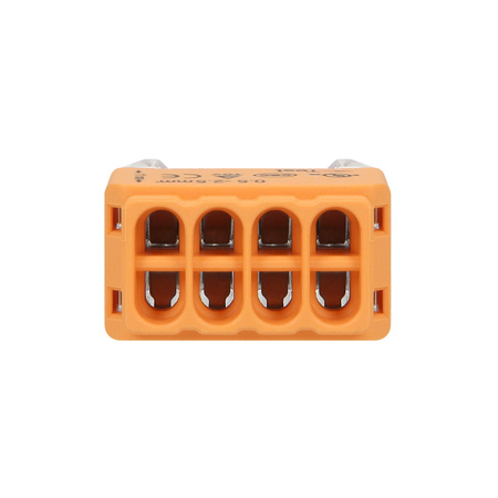 Złączka instalacyjna wciskana 8-przewodowa dwurzędowa na drut 0.75-2.5mm2 IEC 300V/24A 10 szt. OR-SZ-8004/8/10