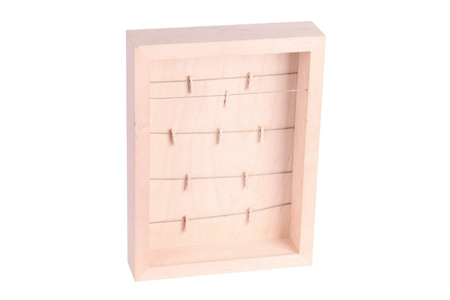 Drewniana ramka 3D + klamerki, format A4, głębokość 4 cm R3DSO4A4 KLA