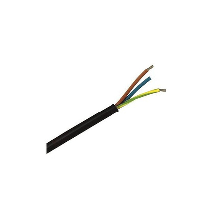 1m Przewód przemysłowy 3x2,5mm2 H07RN-F OnPD 450/750V kabel czarny w gumie giętki 1124-311AA-YY010 010000125