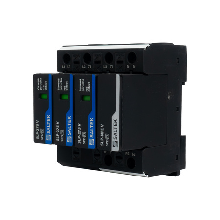 Ogranicznik przepięć typ 2 40kA SLP-275 V/3+1 do 255V DC szyna DIN warystorowy ochronnik przepięciowy dla niskiego napięcia VDE A01946