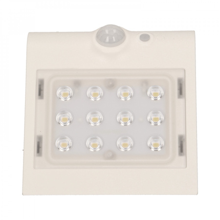 SILOE LED 1.5W. lampa solarna z czujnikiem ruchu 120st. 190lm. IP65. 4000K. 1200mAh. podwójne źródło światła. biała OR-SL-6083WLR4