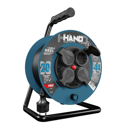 Przedłużacz bębnowy HAND PRO 20m 4x Gniazda 230V IP44 H05RN-F 3x2,5 mm² W-96316