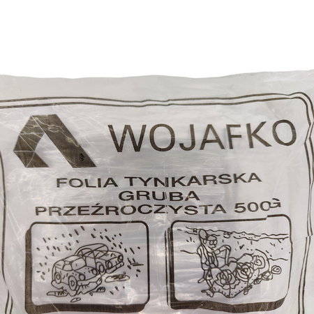 Folia tynkarska Wojafko 4x5m przezroczysta GRUBA/500G 111 DV-111