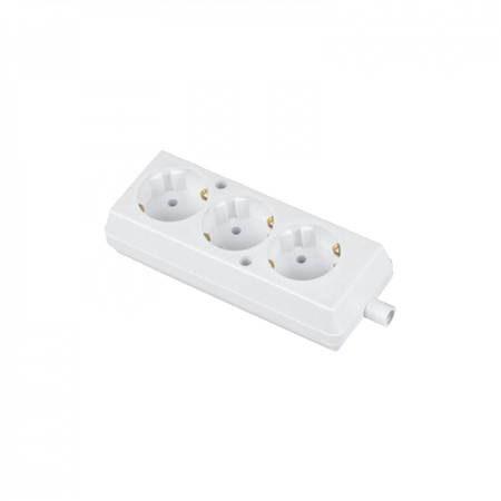 Gniazdo wtyczkowe 3x2P+Z Schuko GN-370S