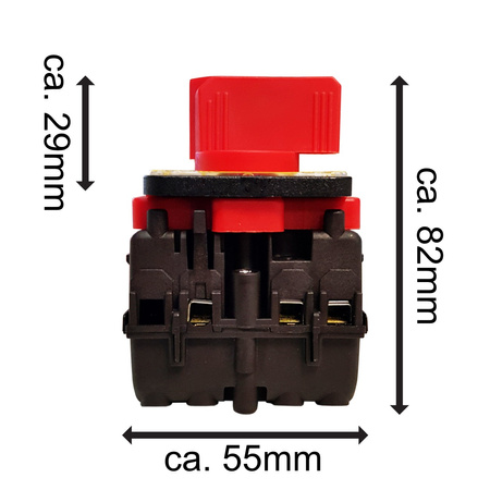 Rozłącznik izolacyjny ML0 32A 3P tablicowy IP55 PCE ML032.3-TB/RG1