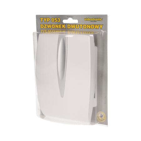 Dzwonek elektromechaniczny dwutonowy 230V. biały OR-DP-VD-146/W