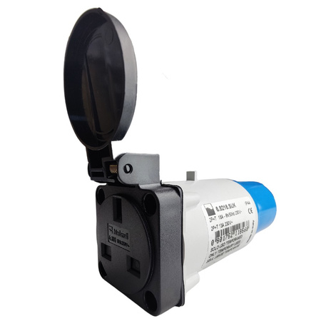 Marlanvil Adapter kempingowy wtyczka CEE 16A na 13A 250V gniazdo brytyjski standard przejściówka IP44 6.8216.SUK