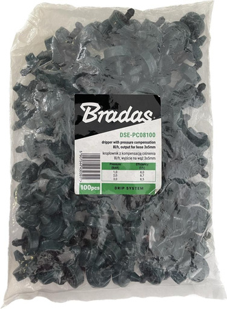 Bradas kroplownik z kompensacją ciśnienia 8l/h DSE-PC08100