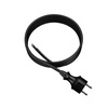 Przewód przyłączeniowy 3m z wtyczką prostą 250V 16A 2x1 mm² IP44 H07RN-F PP-40H czarny W-97236