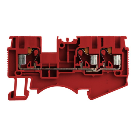 Złączka szynowa 4mm2 1P 3-przewodowa zacisk push-in czerwona DS4-TW-01P-16-00A(H)