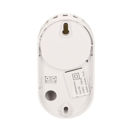 Dzwonek elektroniczny dwutonowy 8V. biały OR-DP-VD-147/W/8V
