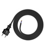 Przewód przyłączeniowy 1,5m z wtyczką prostą 250V 16A 2×1,5 mm² IP44 H07RN-F PP-40H czarny W-97253