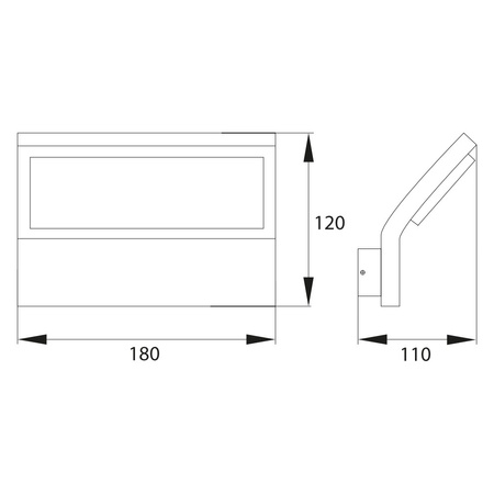 Oprawa elewacyjna LED VALANT 13W 4000K 1100LM IP65 GRAFIT Bemko 6899