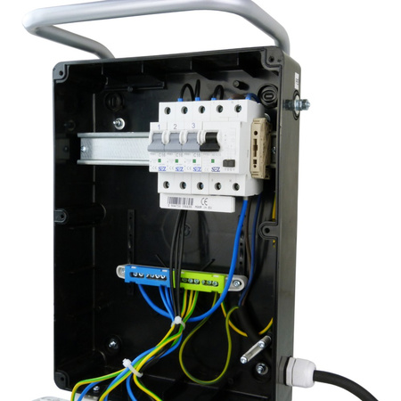 Rozdzielnica budowlana na stojaku z kablem TD-S/FI SKHU 6x230V Schuko Doktorvolt DV-9351-D