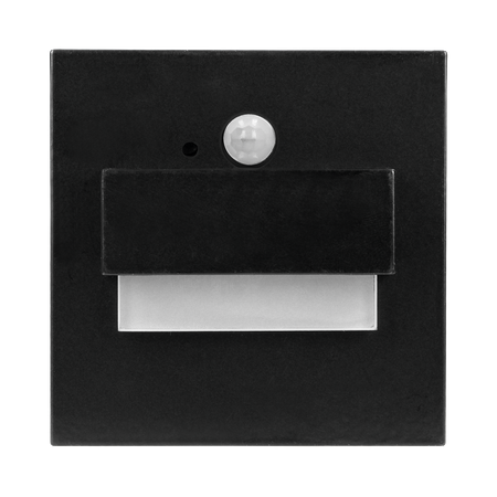 TRACO LED 1 5W oprawa schodowa podtynkowa 12VDC 30lm 3000K czarny czujnik ruchu i zmierzchu OR-OS-6165LR3/B