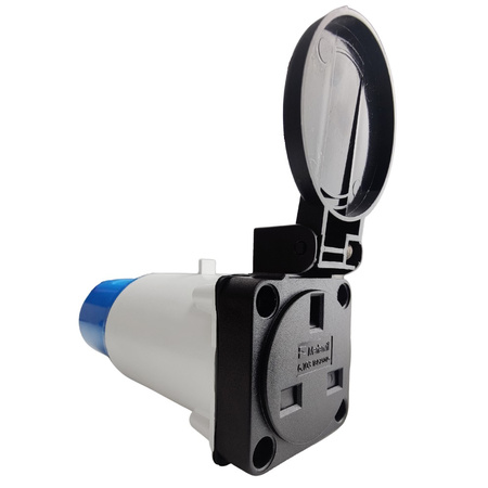 Marlanvil Adapter kempingowy wtyczka CEE 16A na 13A 250V gniazdo brytyjski standard przejściówka IP44 6.8216.SUK