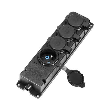 Rozgałęźnik bryzgoszczelny i odporny na uderzenia. IP44. 4 gniazda 2P+Z. 16A. 230V AC. gumowy. uniepalniony OR-AE-13167