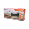 Gniazdo meblowe wpuszczane w blat z grubym rantem. 2x2P+Z. 3 porty USB. srebrne OR-AE-1324/G