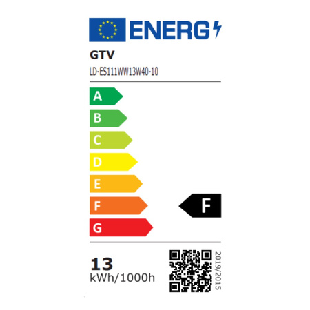 GTV Żarówka LED 1100lm 12,5W 3000K barwa ciepła biała ES111 GU10 LD-ES111WW13W40-10