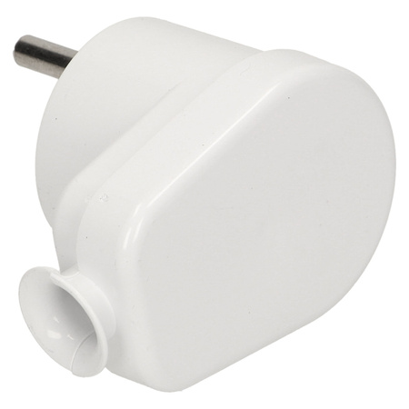 Wtyczka kątowa 2P+Z. biała WT-16/BIAŁY