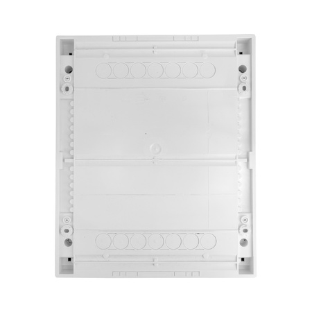 Rozdzielnica modułowa natynkowa 2x12 zabezpieczona 8xMCB 1xRCCB VDE ogranicznik przepięć Saltek okablowana skrzynka elektryczna Hager 370x305x96,5mm zaciski rozgałęźne L1, L2, L3, N, PE Doktorvolt DV-6302-NT