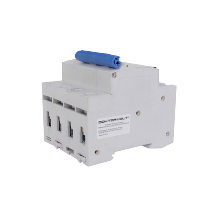 Wyłącznik różnicowoprądowy z członem nadprądowym C16 Typ A 30mA 16A 4P RCBO Doktorvolt DV-0850