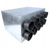 Skrzynka rozdzielcza rozdzielacz rurowy wentylacyjny fi 160 10x75 mm E-KRT-10x75/160-OC