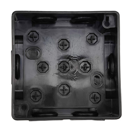 Puszka natynkowa IP55 ViPlast Czarna 86x86x40mm VP-02 002-05