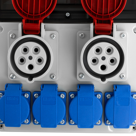 Rozdzielnica budowlana 4x230V 2x16A JUN bez zabezpieczeń gniazda Bals DOKTORVOLT DV-6863-F