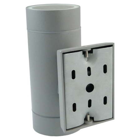 Oprawa elewacyjna 2xGU10 2x10W IP54 szara kinkiet lampa ścienna BALEO MINI GTV LD-BA2GU10-0M