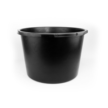Kastra budowlana okrągła 65L czarna z regranulatu PP/PE pojemnik na zaprawę beton klej odporna wiadro z recyklingu donica kalfas DV-5657
