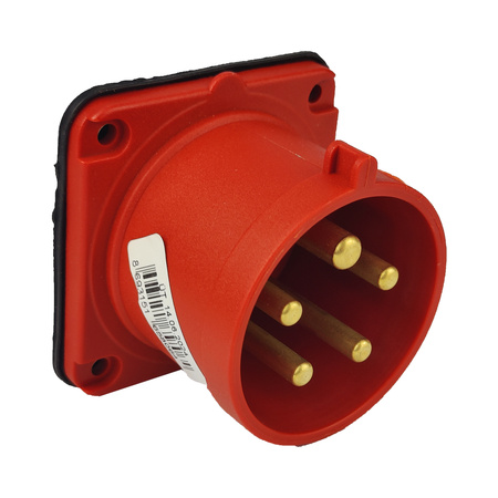 Wtyczka tablicowe prosta CEE 5P 32A 400V IP44 75x75 3107-320-1675