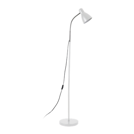 Lampa stojąca podłogowa LAR max 20W E27 155 cm biała LS-1/W