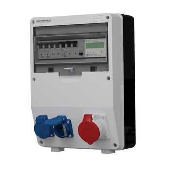 Rozdzielnica budowlana Licznik 3F TD-S/FI 16A 2x230V Schuko Doktorvolt DV-2510-D