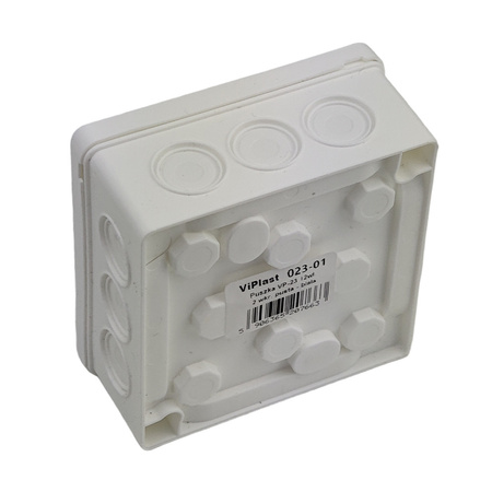 Puszka natynkowa 12-wlotowa pusta VIPLAST BIAŁA IP55 02 023-01