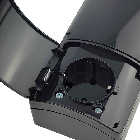 Gniazdo podwójne SCHUKO natynkowe ViPlast Koala IP44 czarne 182‑05 VG-2 182-05