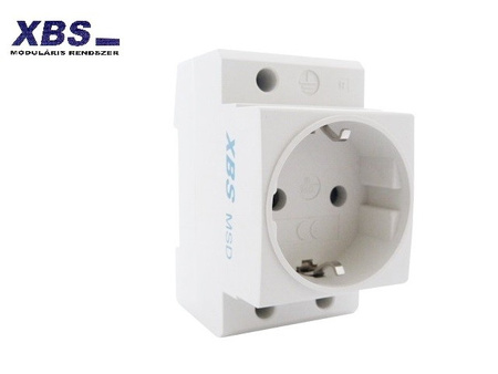 Gniazdo modułowe 230V 16A schuko na szynę MSD XBS MSD SCHUKO
