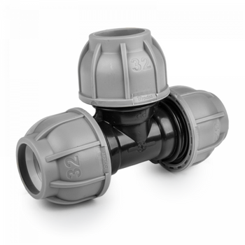 Trójnik PE do rur węża skręcany 25mm PN10 BRADAS DSRA10T25