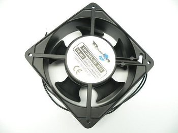 Wentylator przemysłowy BESTFAN 120x120x38 mm 230V IP44 łożysko kulkowe wentylator do obudowy szafy DIN chłodzący aluminiowy XD12038A2HBL