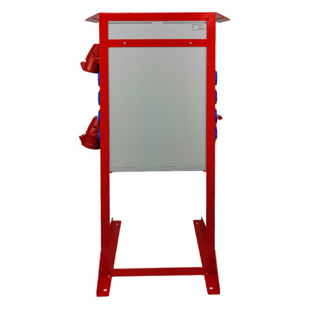 Rozdzielnica budowlana OS-S/FI SET 2x32A 1x16A CEE MENNEKES z gniazdami 8x230V na stojaku wyłącznik różnicowy rozdzielnia elektryczna przenośna na budowę skrzynka elektryczna z zabezpieczeniem Doktorvolt DV-8379-D