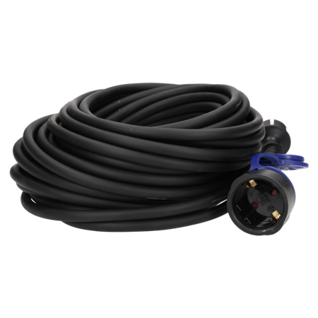 Przedłużacz warsztatowy bryzgoszczelny kabel olejoodporny 230VAC/16A 30m Schuko OR-AE-13169(GS)/30M