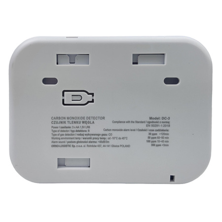 Czujnik tlenku węgla z przyciskiem TEST VIRONE czujnik czadu z wyświetlaczem LCD DC-3 DC-3-TEST