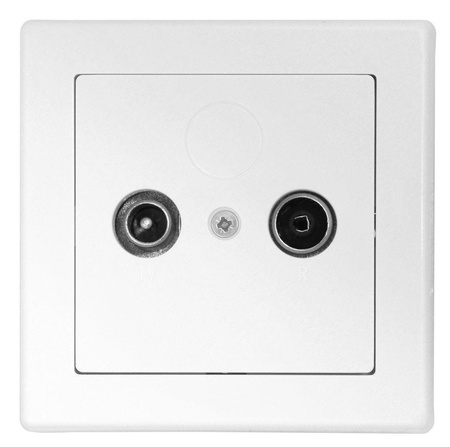 Gniazdo abonenckie RTV radio antenowe końcowe podtynkowy Jowisz Timex GAP-JW/K