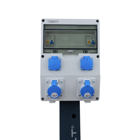 Rozdzielnica na stojaku TD-CAMP FI/LS 2x16A/3P 2x230V DV-1703-D