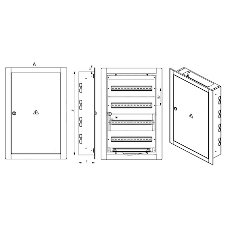 Doktorvolt Rozdzielnica podtynkowa 4x18 modułowa metalowa IP30 1208