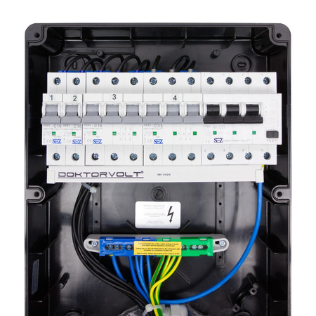 Rozdzielnica budowlana 16A 32A 4x230V zabezpieczona erbetka Doktorvolt TD-S/FI DV-6442-D