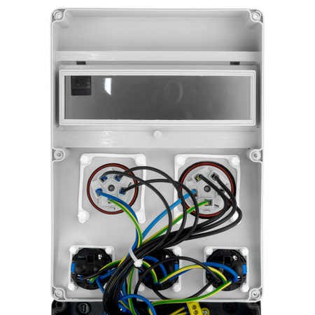 Rozdzielnica budowlana 32A/16A 3x230V JUN-S/FI  Schuko erbetka z zabezpieczeniami Siemens Doktorvolt DV-5558-D