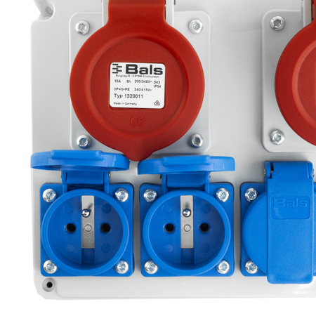 Rozdzielnica budowlana JUN 2x16A bez zabezpieczeń 4x230V gniazda Bals DOKTORVOLT® DV-6863-F